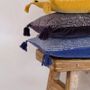 Fabric cushions - VELOURAMA - Grey Printed Velvet Cushion Cover 50 x 30 cm - CONSTELLE HOME