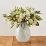 Décorations florales - Bouquet blanc et vert - LOU DE CASTELLANE - Fleurs artificielles plus vraies que nature  - LOU DE CASTELLANE