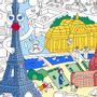 Loisirs créatifs pour enfant - POSTER A COLORIER - PARIS - OMY