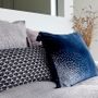 Coussins textile - PETITES PALMES - Housse en lin brodé et velours - CONSTELLE HOME