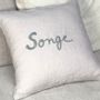 Fabric cushions - SONGE - Hand Embroidered Linen Cover - CONSTELLE HOME