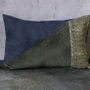 Fabric cushions - COLORBLOCK Velvet Cushion Cover 40 x 60 cm Olive - CONSTELLE HOME