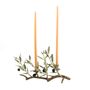 Unique pieces - Candle holder 2 long candles 4 twigs AVIGNON - L'OLIVIER FORGÉ