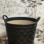 Decorative objects - Leather braided basket  - SOL & LUNA
