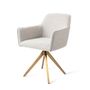 Chairs for hospitalities & contracts - Hofu Dining Chair - Checkers Charm, Turn Gold - JESPER HOME