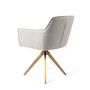 Chairs for hospitalities & contracts - Hofu Dining Chair - Checkers Charm, Turn Gold - JESPER HOME