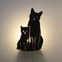 Children's lighting - THE KITTIES LAMP - BLACK - GOODNIGHT LIGHT