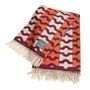 Throw blankets - 9102 Stackelbergs Wallpaper Blanket Orange, Bordeaux & Offwhite - STACKELBERGS