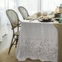 Table linen - Embroidery Tablecloth - Pure Washed Linen - Lavandula Embroidery Design - LO DE MANUELA