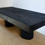 Coffee tables - LOG COFFEE TABLE — SHOU-SUGI-BAN IN BURNT WOOD - OUVRAGE  - BOIS BRULE