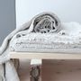 Decorative objects - Tuisku reversible Finnish lamb wool /natural linen blanket - BONDEN