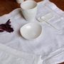 Linge de table textile - CHANVRE: SET DE TABLE BRODÉ ET PERSONNALISABLE - MAISON GALA