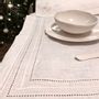 Linge de table textile - CHANVRE: SET DE TABLE BRODÉ ET PERSONNALISABLE - MAISON GALA