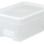 Organizer - Pearl Life Plastic Storage Totes with handle and a lid  White - PEARL LIFE