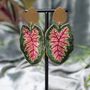 Jewelry - Embroidered Leaves earrings and bracelets - ZENZA