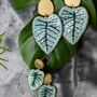 Jewelry - Embroidered Leaves earrings and bracelets - ZENZA