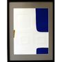 Paintings - Engraving and embossing 45 cm x 60 cm blue - FOUCHER-POIGNANT