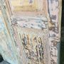 Objets de décoration - Paravan pliant à roulettes, portes anciennes grecques avec panneaux du siècle précédent, paravan - SILO ART FACTORY