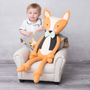 Fabric cushions - Cotton knitted fox plush toy, Oeko-Tex certified - SEVIRA KIDS