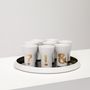 Design objects - beaker large with golden characters - HERING BERLIN