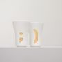 Design objects - beaker large with golden characters - HERING BERLIN
