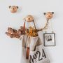 Children's decorative items - Set of 3 beech wood hooks: Cat, Dog, Bear - BRIKI VROOM VROOM