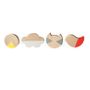 Design objects - Set of four beech wood hooks - BRIKI VROOM VROOM