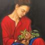 Pièces uniques - peinture signée pièce d'art, montrant la moyenne de la femme grecque - SILO ART FACTORY