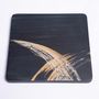 Trays - Indigo and Gold Cedar wood Coaster - AOLA