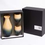 Glass - Indigo Hinoki Wood Bottle and Cup Set - AOLA