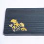 Trays - Indigo Cedar wood with Mt.Fuji Flower and pressed flower plate (R) - AOLA