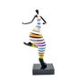 Sculptures, statuettes and miniatures - Woman striped raised foot on base - SOCADIS
