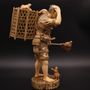 Sculptures, statuettes et miniatures - Cri du pêcheur, sculpture en ivoire de mammouth - TRESORIENT