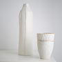 Vases - BOUTEILLE EN PORCELAINE DE LIMOGES BLANCHE OU GRISE - MAISON GALA