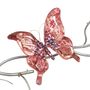 Other Christmas decorations - METALL.GLT BUTTERFLY ON CLIP PNK/PRPL 17,5CM - GOODWILL M&G