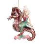 Other Christmas decorations - BAROQUE MERMAID RIDING SEAHORSE ORN PRPL 13,5CM - GOODWILL M&G