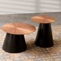 Tables basses - TRIBOA BAY LIVING Table basse ronde Demir et table d'appoint - DESIGN COMMUNE