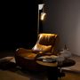 Fauteuils - Fauteuil Greenapple, fauteuil Capelinhos, cuir caramel, fabriqué à la main au Portugal - GREENAPPLE DESIGN INTERIORS