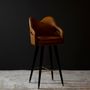 Chairs - Modern Mary Bar Stools, Caramel Leather, Handmade in Portugal by Greenapple - GREENAPPLE DESIGN INTERIORS