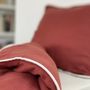 Linge de lit - NINA - Parure pour lit à barreaux bicolore. - BIHAN