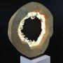 Sculptures, statuettes et miniatures - Anneau brut cercle 80 cm bois, verre, lumière - ARANGO