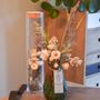Cadeaux - Vases colorés bi-colour, assortiment 4 couleurs avec fleurs sechées - medium - PLANTOPHILE