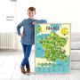 Poster - Educational Poster + 88 stickers MAP OF FRANCE (6 - 12 YEARS)  - POPPIK