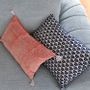 Fabric cushions - VELOURAMA - Brick Printed Velvet Cushion Cover 50 x 30 cm - CONSTELLE HOME