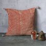 Fabric cushions - VELOURAMA Brick Printed Velvet Cushion Cover 40 x 40 cm - CONSTELLE HOME