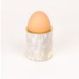 Decorative objects - Mustard and egg cup in soapstone and brass - L'INDOCHINEUR PARIS HANOI