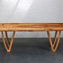 Dining Tables - 'Harp Leg' Book-Matched Elm Table. 2020 - JONATHAN FIELD