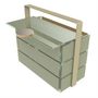 Caskets and boxes - Small Rectangular Picnic Basket, gray - MYGLASSSTUDIO