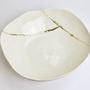 Design objects - KINTSUGI: MIDDLE TABLE, LARGE BOWL, DECORATION IN WHITE PORCELAIN AND GOLD LEAF - MAISON GALA