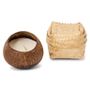 Candles - Natural Coconut Candle and Bamboo Leaf Box - PANDA PAILLES